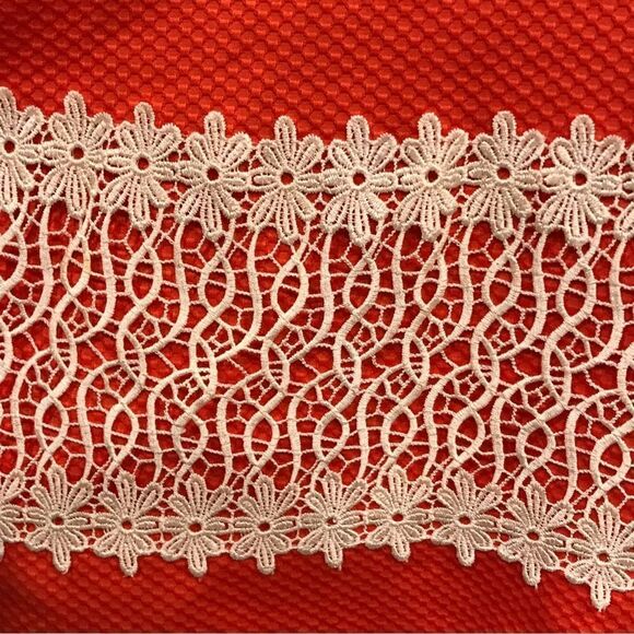 Alexandra Bartlett Orange and White Midi Dress - Picture 5 of 11